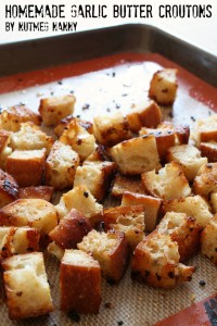 garlic butter croutons